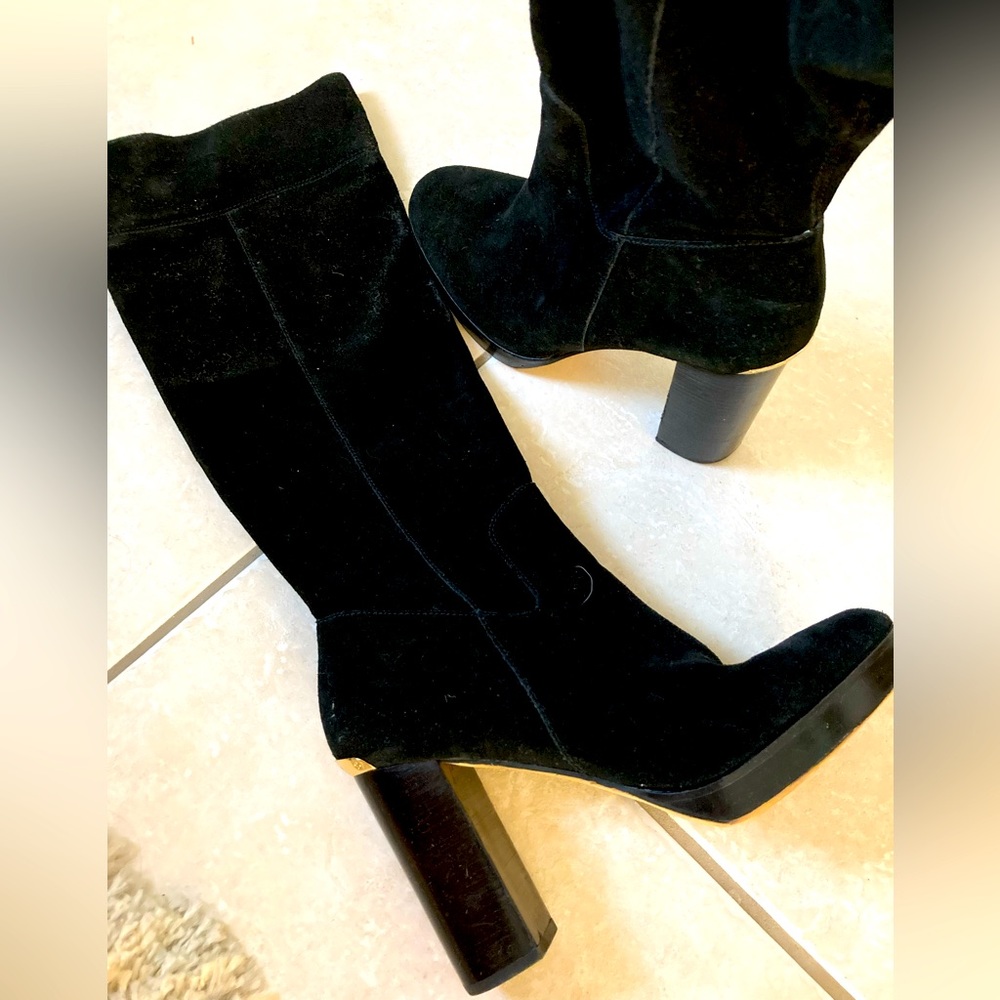 Black Michael Kors Suede boots size 8